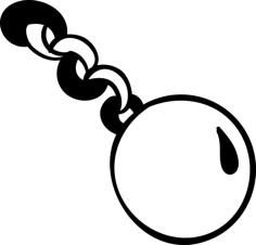 Chain Ball Digital Sketch Svg Design, Free Vectors File
